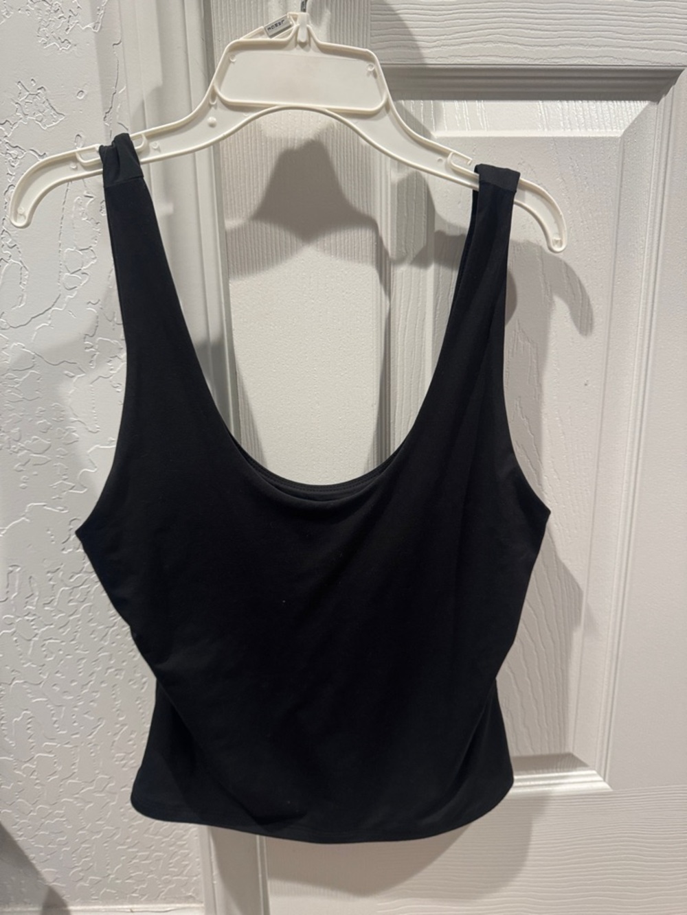 Leith Black Scoop Neck Tank Top